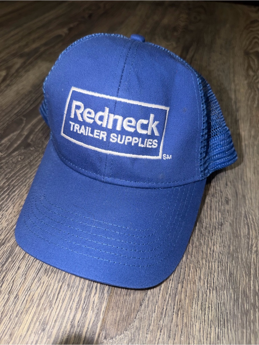 Vintage Redneck Trailer Supplies Blue Trucker Hat Snapback Adjustable